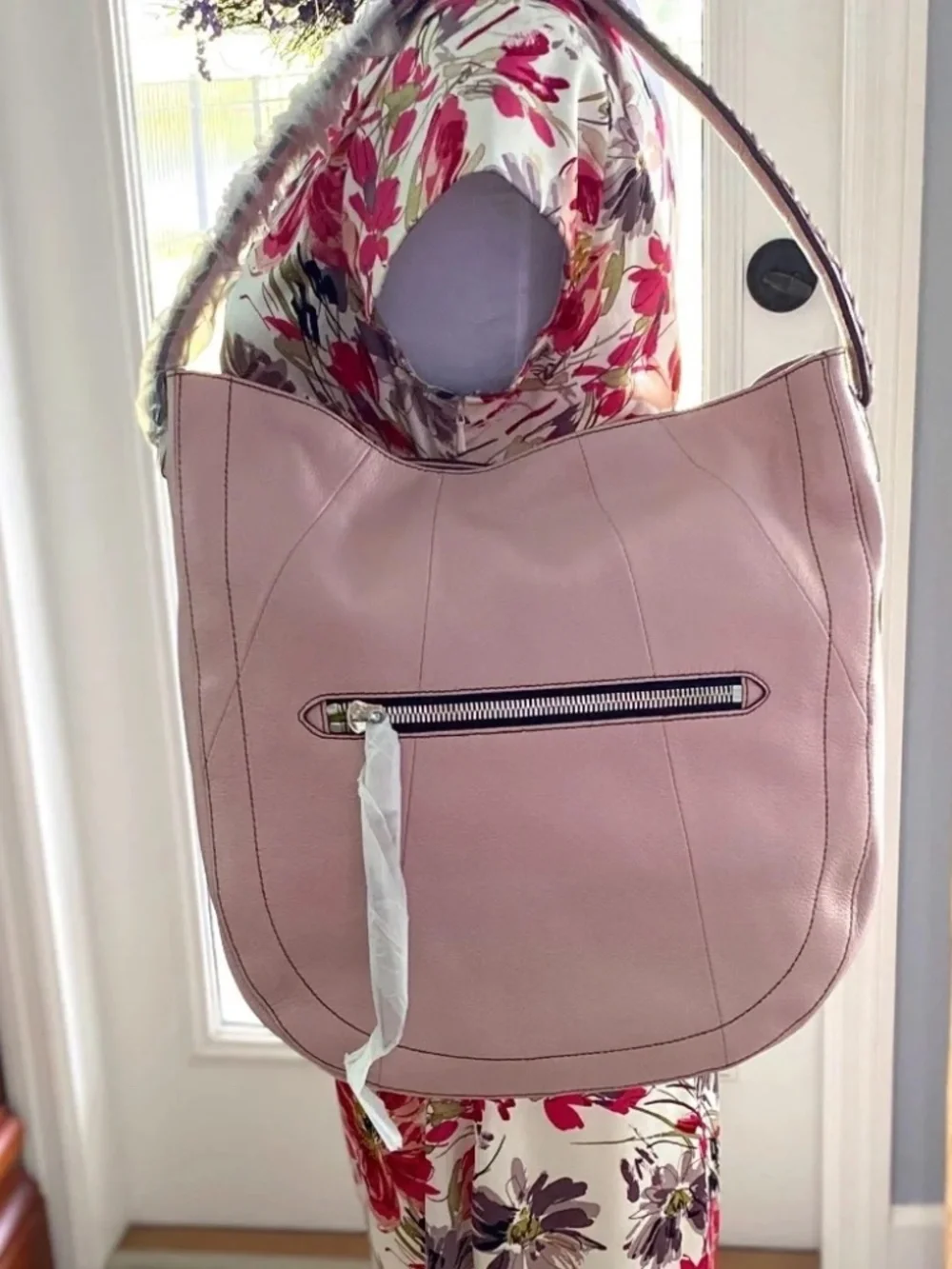Blue orYANY Leather Hobo Bag, NWT